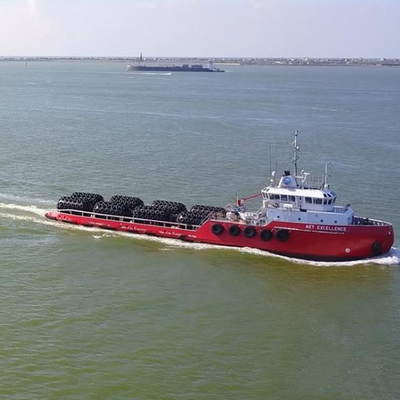 ISO17357 Chắn bùn cao su hàng hải Yokohama tiêu chuẩn 50kPa Dock 3.3 * 6.5M